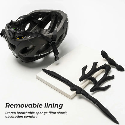 Lightweight adjustable adult cycling helmet removable lining