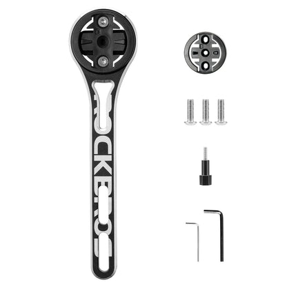 ROCKBROS aero bike computer mount aluminum out front
#Pattern_Large Logo
