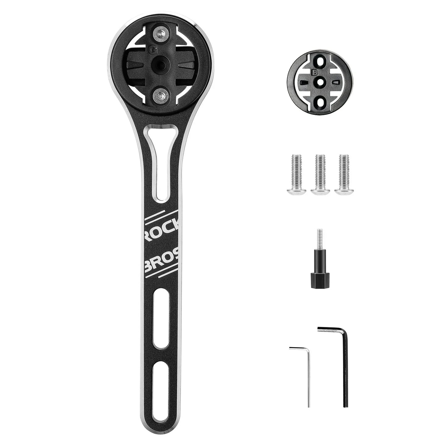 ROCKBROS aero bike computer mount aluminum out front
#Pattern_Small Logo