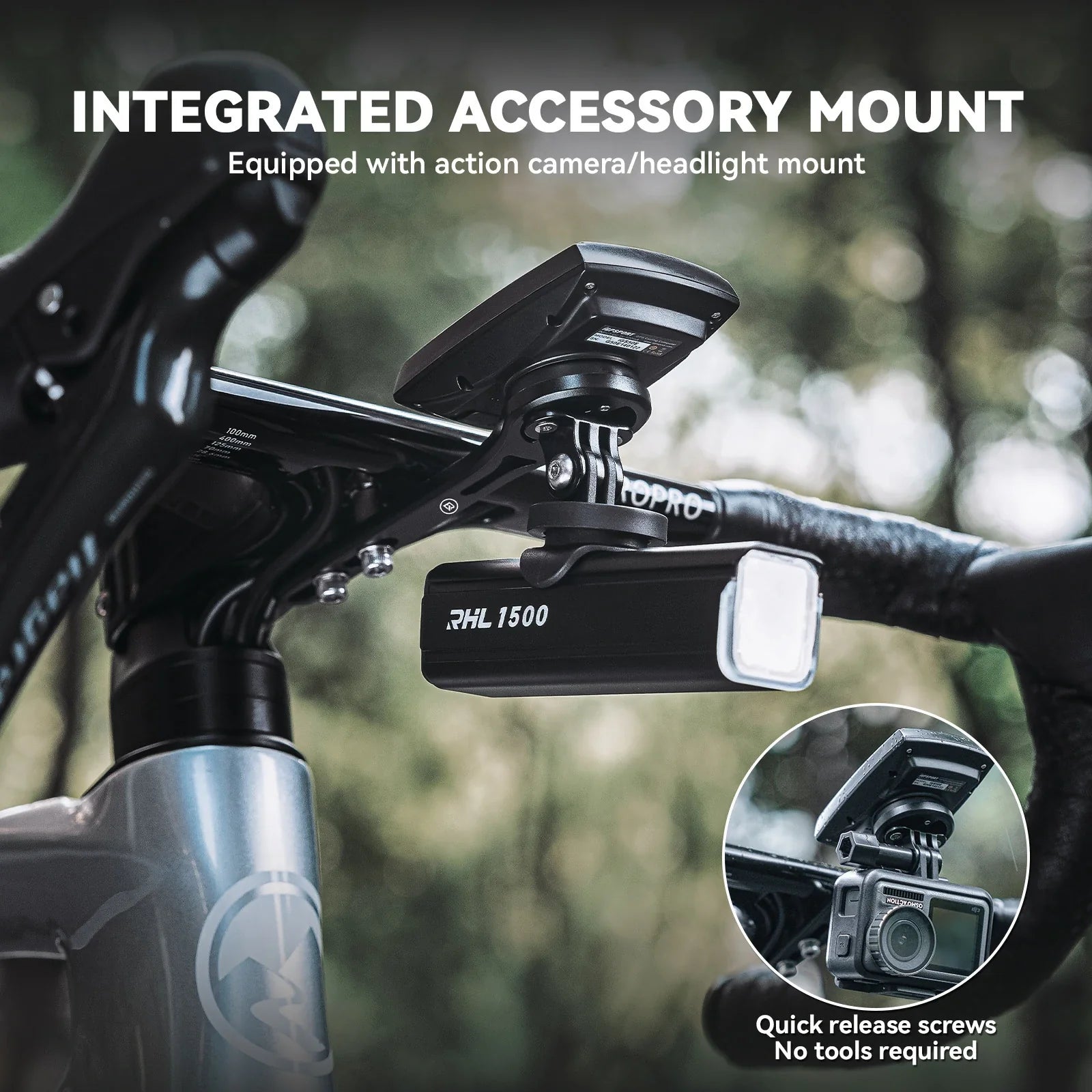 ROCKBROS aero bike computer mount aluminum out front