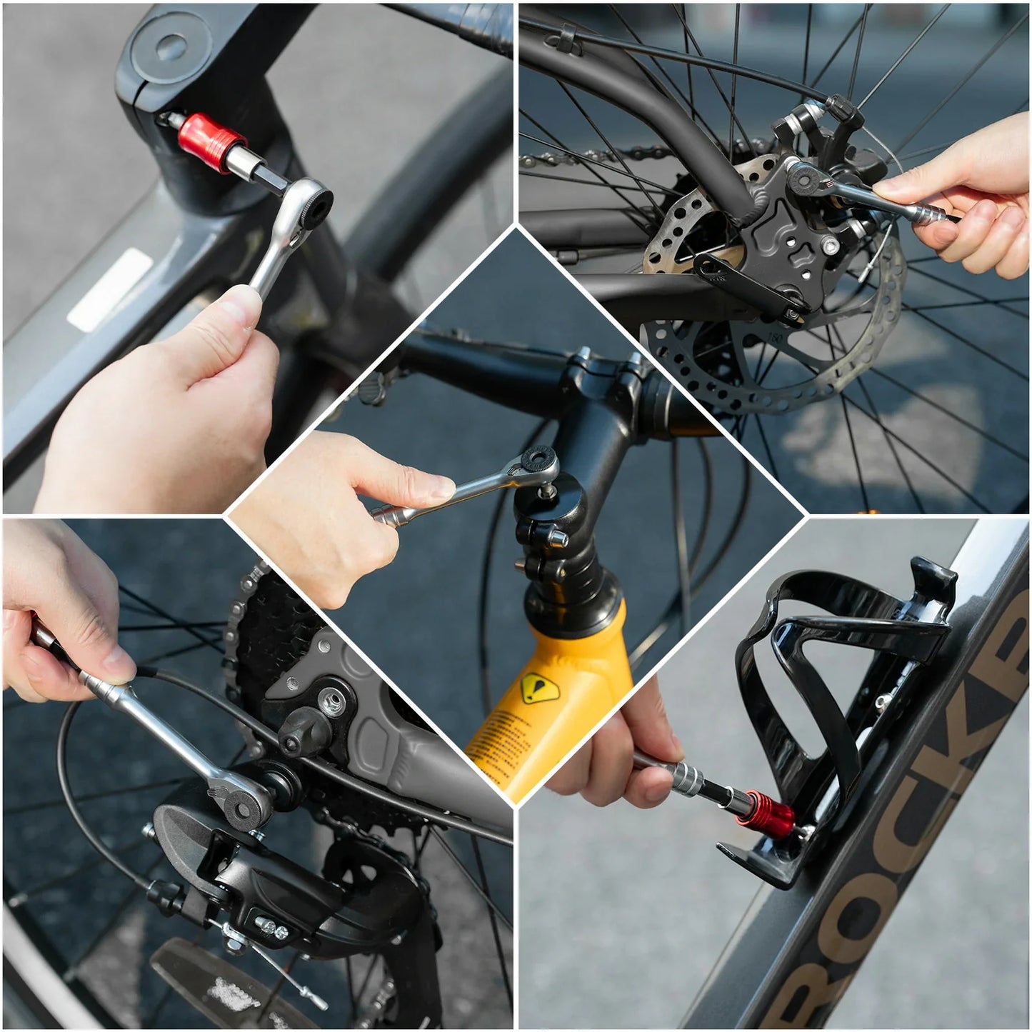 ROCKBROS all-in-one bike maintenance tool portable pocket tool