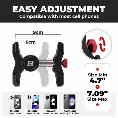 Aluminium Bicycle Phone Holder – Universal Mount for 4.7"-7.1" 