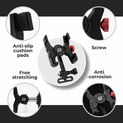 Aluminium Bicycle Phone Holder – Universal Mount for 4.7"-7.1" #Type_Handlebar Stem Mount