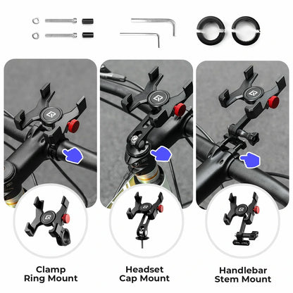 Aluminium Bicycle Phone Holder – Universal Mount for 4.7"-7.1" 
