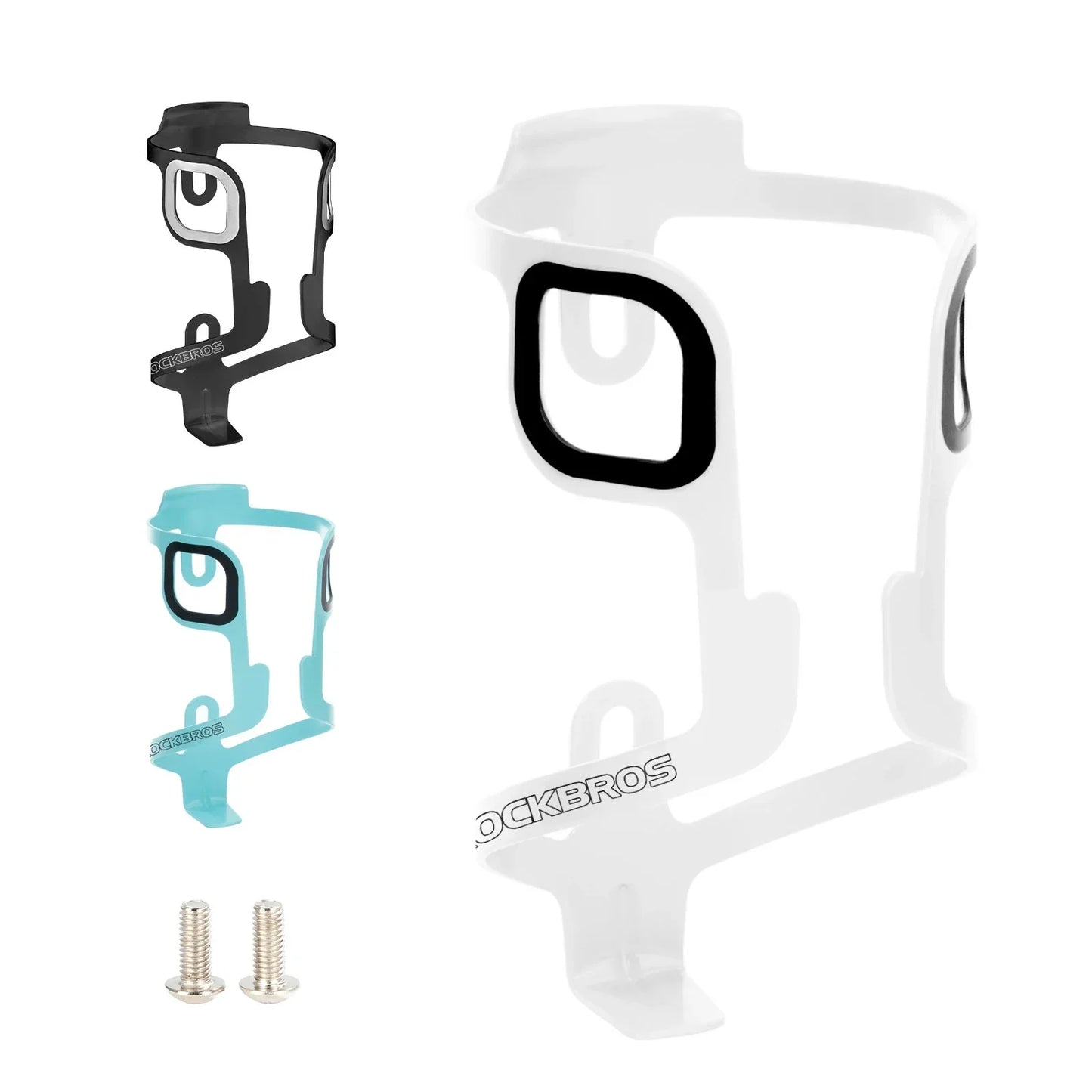 Single aluminium bike bottle cage lightweight design#color_White