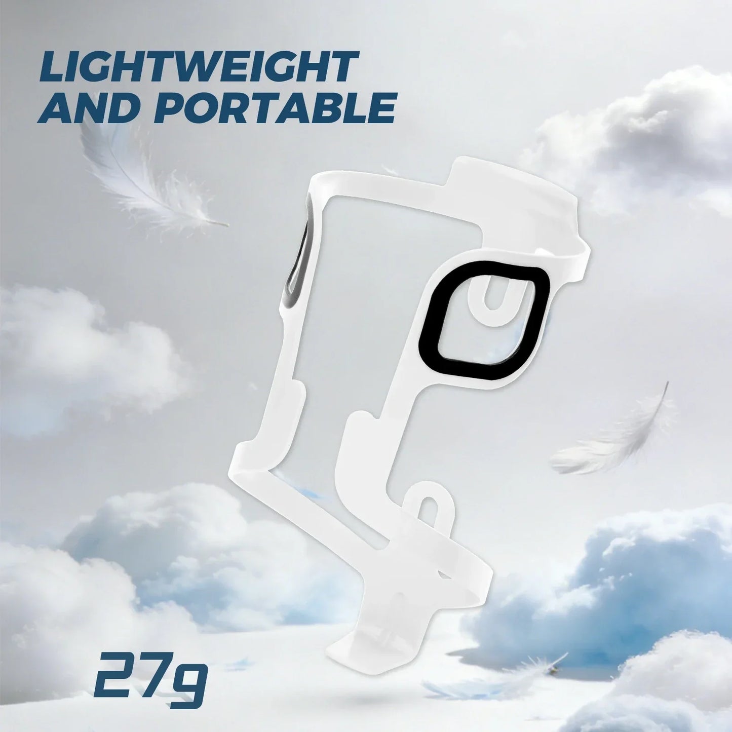 Single aluminium bike bottle cage lightweight design#color_White