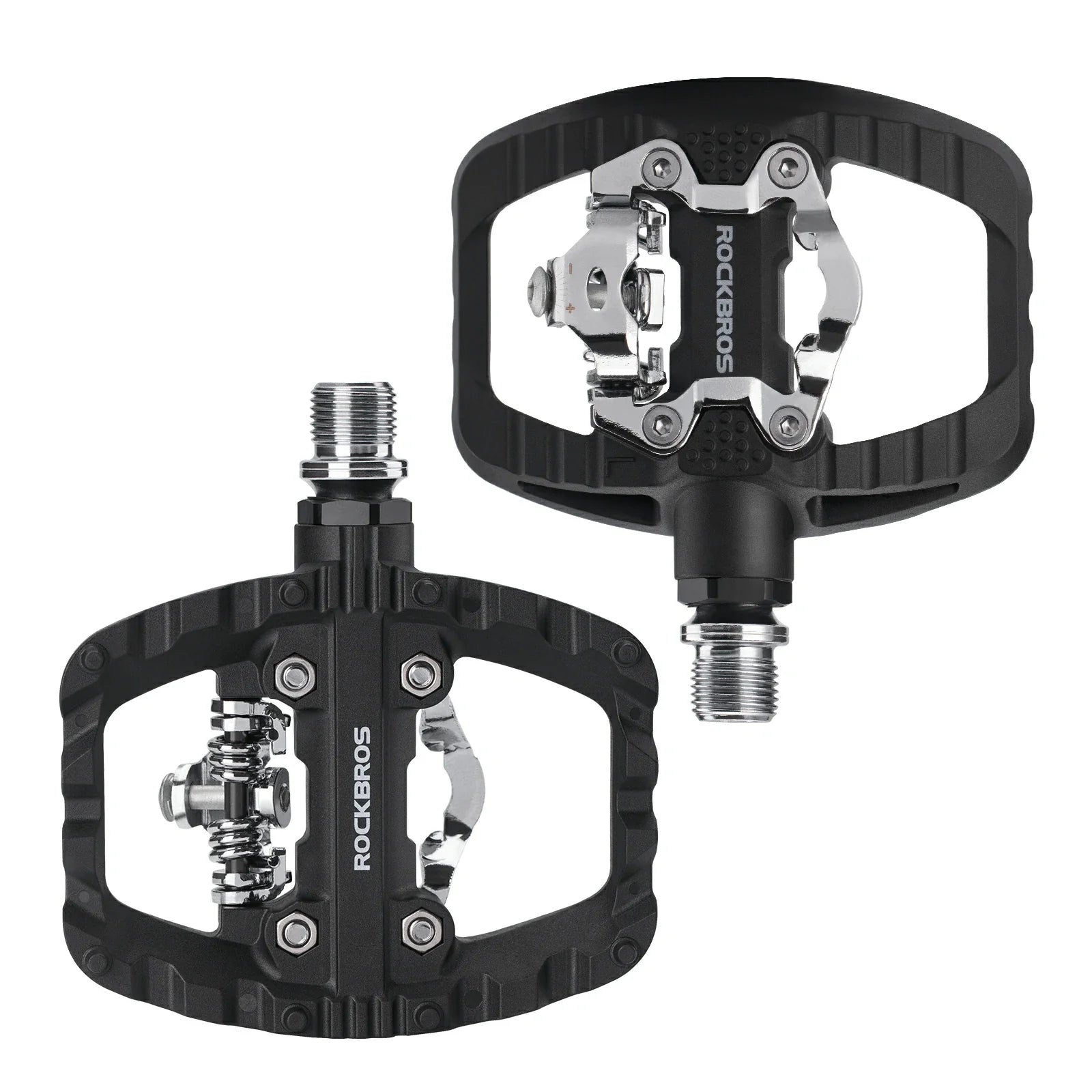 ROCKBROS bicycle pedals dual function SPD & flat pedals