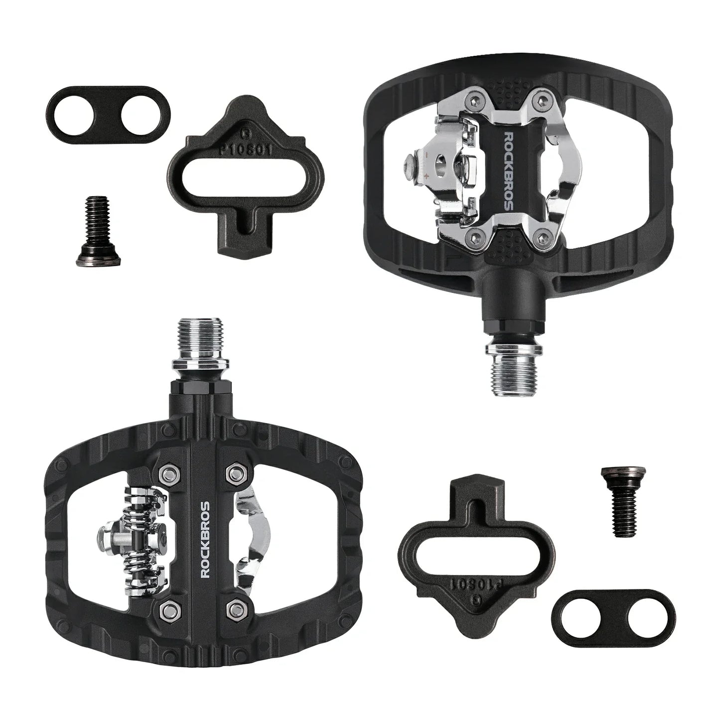 ROCKBROS bicycle pedals dual function SPD & flat pedals