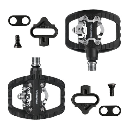 ROCKBROS bicycle pedals dual function SPD & flat pedals