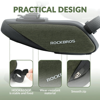 ROCKBROS bicycle saddle bag with transparent pvc mudguard