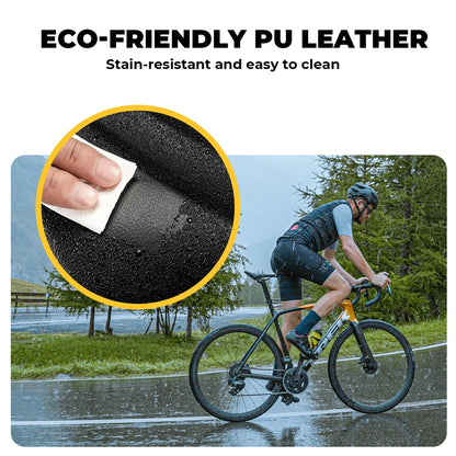 ROCKBROS bicycle saddle black pu leather shock-absorbing