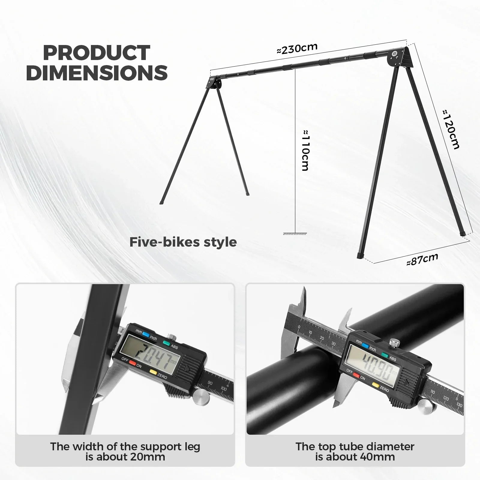 bicycle display stand for stable bike parking and storage at home or in the garage#Size_Five-bikes style