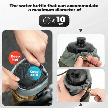Lightweight bike bottle bag for folding bike and scooter use
