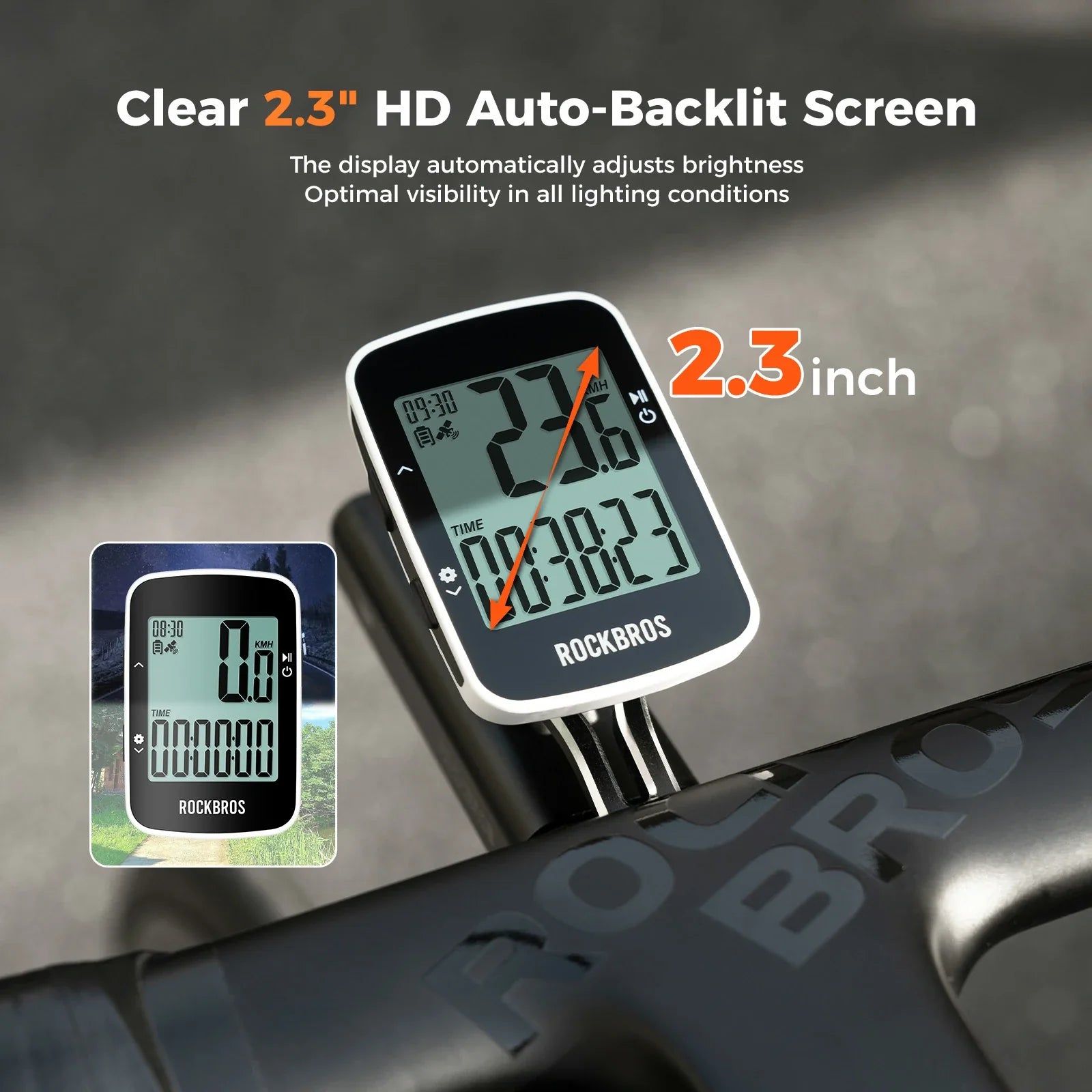 ROCKBROS r1 bike computer gps bluetooth rechargeable