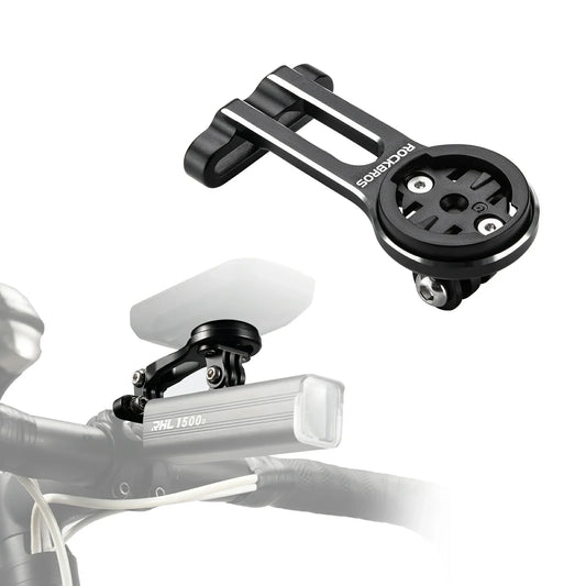 Bike computer mount compatible with Garmin and Bryton GPS devices