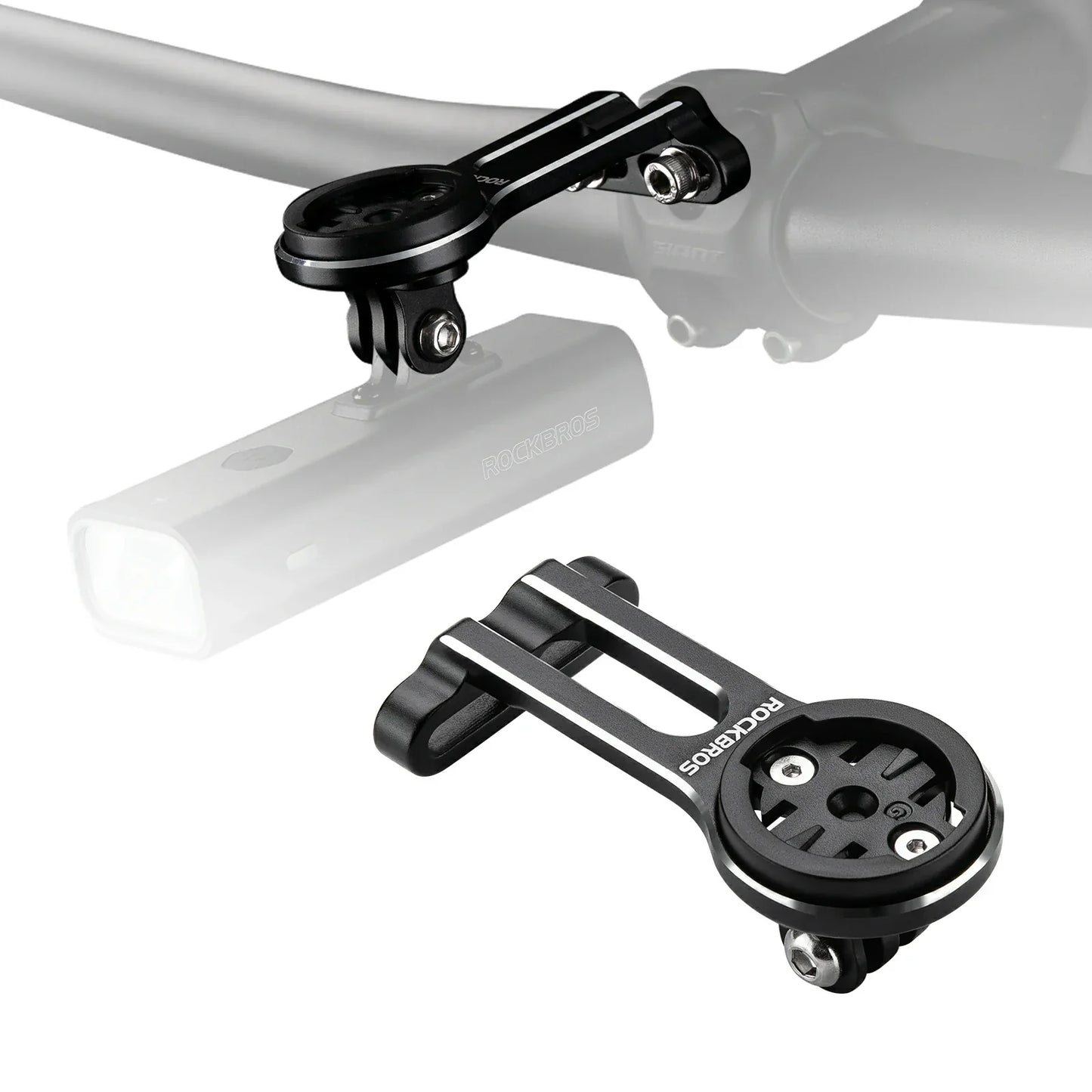 Lightweight aluminium bike computer mount for Garmin and Bryton