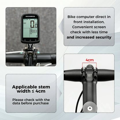 Front handlebar mount for Garmin Bryton cycling computers and lights