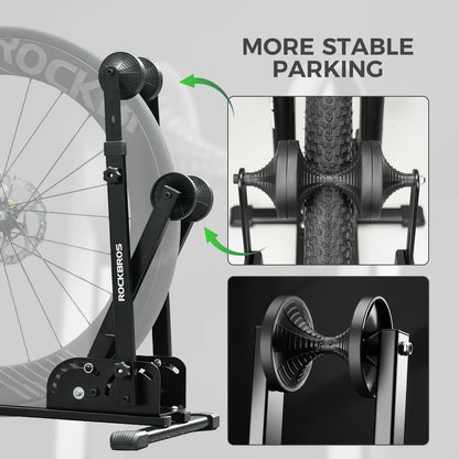 ROCKBROS bike floor stand foldable steel bicycle rack