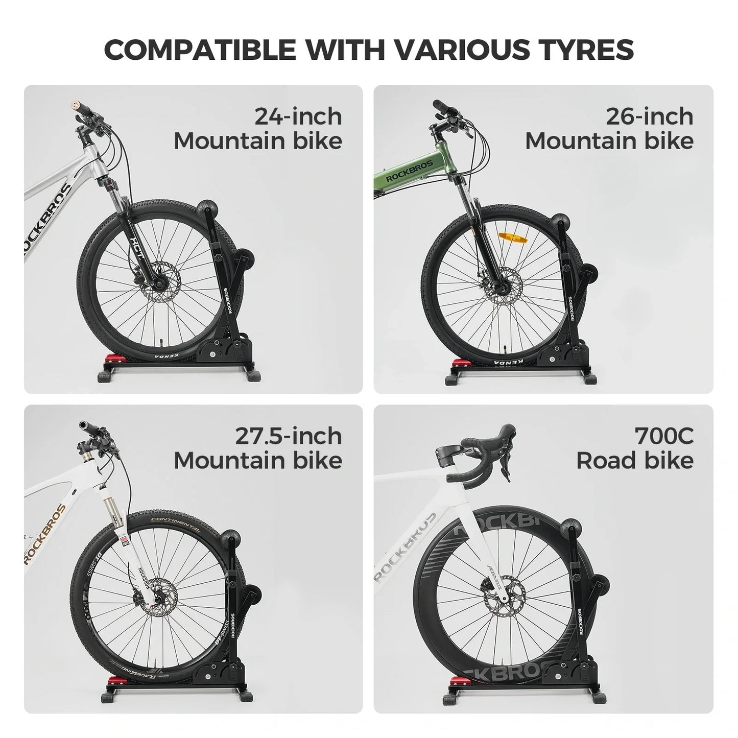 ROCKBROS bike floor stand foldable steel bicycle rack