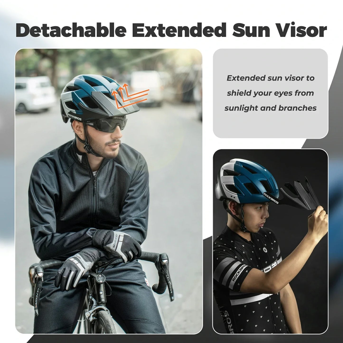 Adult cycling helmet 58-62cm, detailed rear view with adjustable buckle
