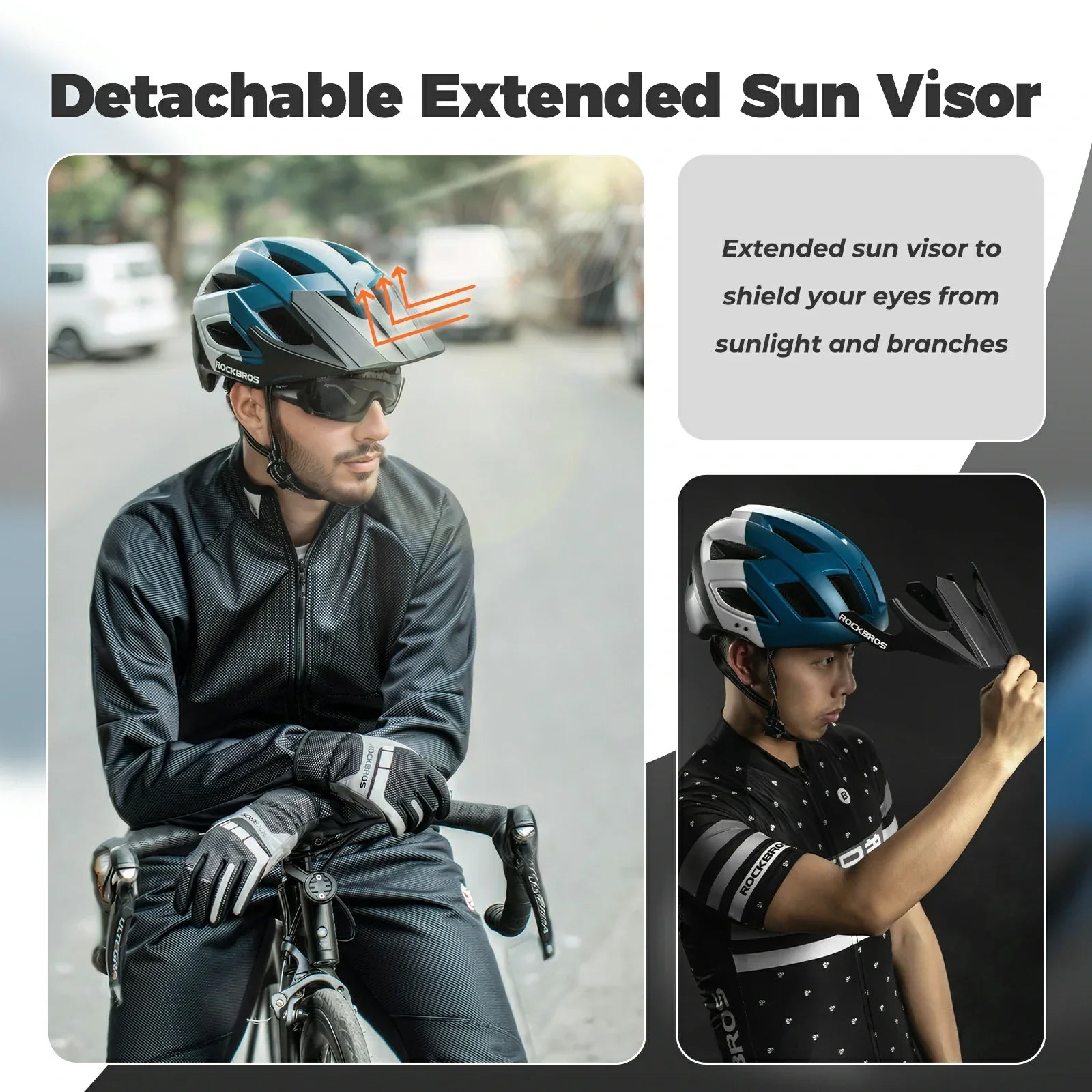Adult cycling helmet 58-62cm, detailed rear view with adjustable buckle