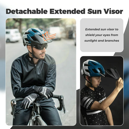 Adult cycling helmet 58-62cm, detailed rear view with adjustable buckle