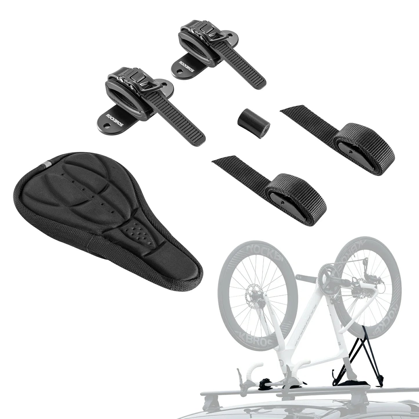 ROCKBROS bike inverted carrier rack with fork mount easy installation