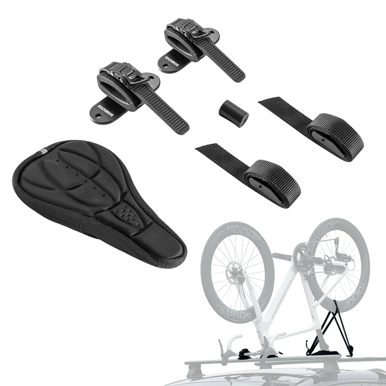 ROCKBROS bike inverted carrier rack with fork mount easy installation