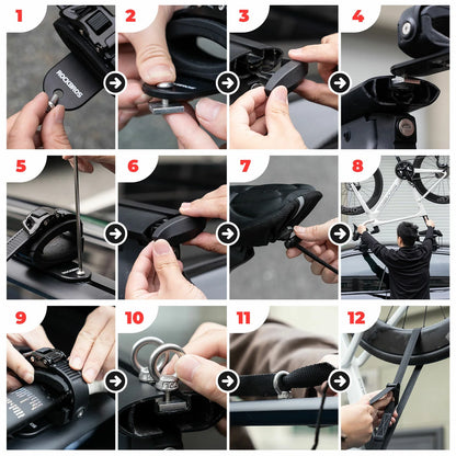 ROCKBROS bike inverted carrier rack with fork mount easy installation