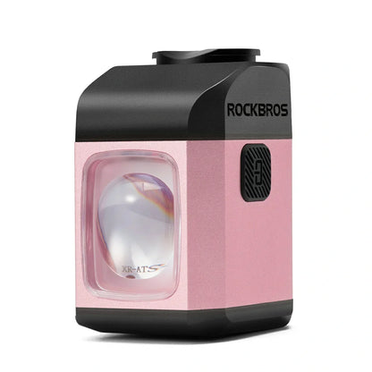 rockbros 1600-lumen bike light with handlebar remote and digital-display #Color_Pink