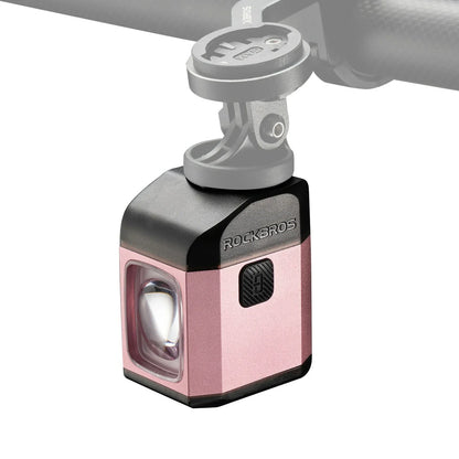 rockbros 1600-lumen bike light with handlebar remote and digital-display #Color_Pink