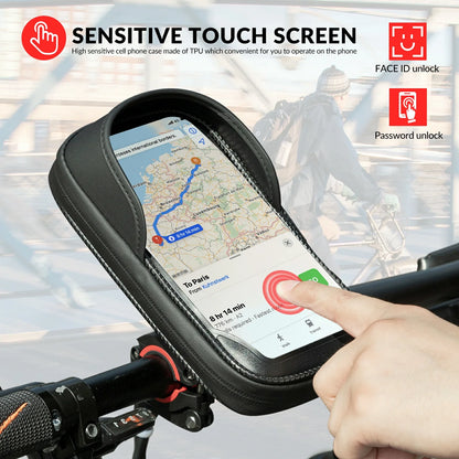 Bike Phone Mount Bag with 360° Rotation & Touch Screen