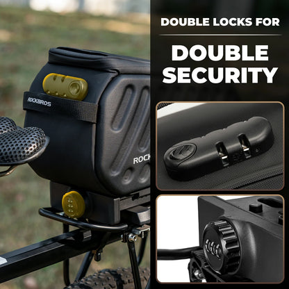 ROCKBROS bike rack bag anti-theft with combination lock 7.5 l