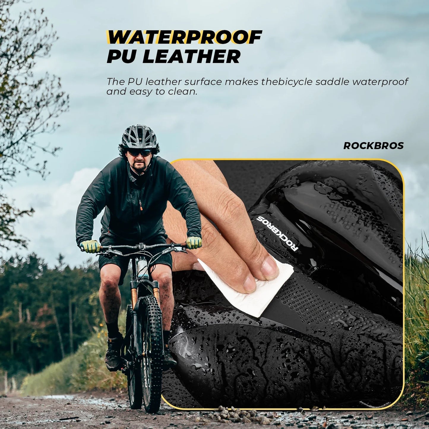 ROCKBROS bike seat cushion comfortable mountain bike saddle
