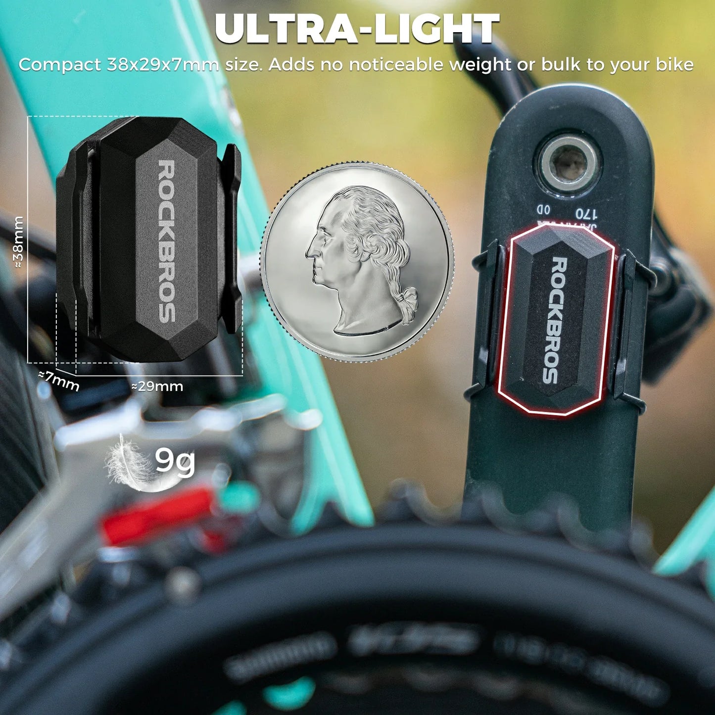 ROCKBROS bike speed cadence sensor bluetooth ant+