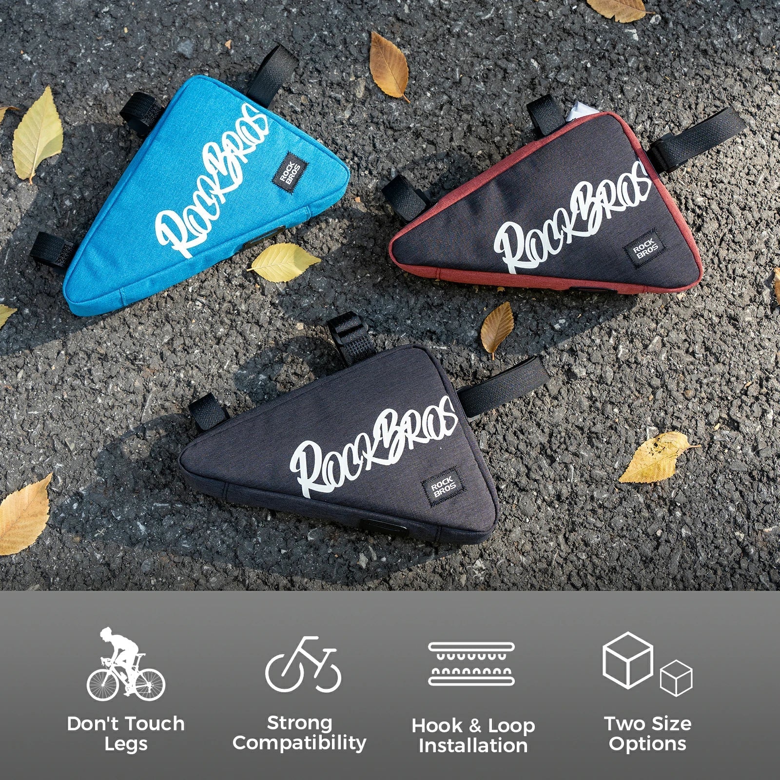 Bike Triangle Frame Bag Small Cycling Tool Essentials Storage 0.8L#Capacity_0.8L