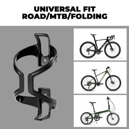 BlackPC lightweight bike bottle cage 2 pack wide opening design#color_black