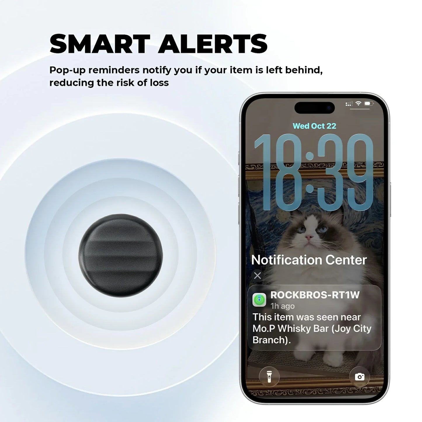 ROCKBROS bluetooth air tracker tag for apple find my ios only