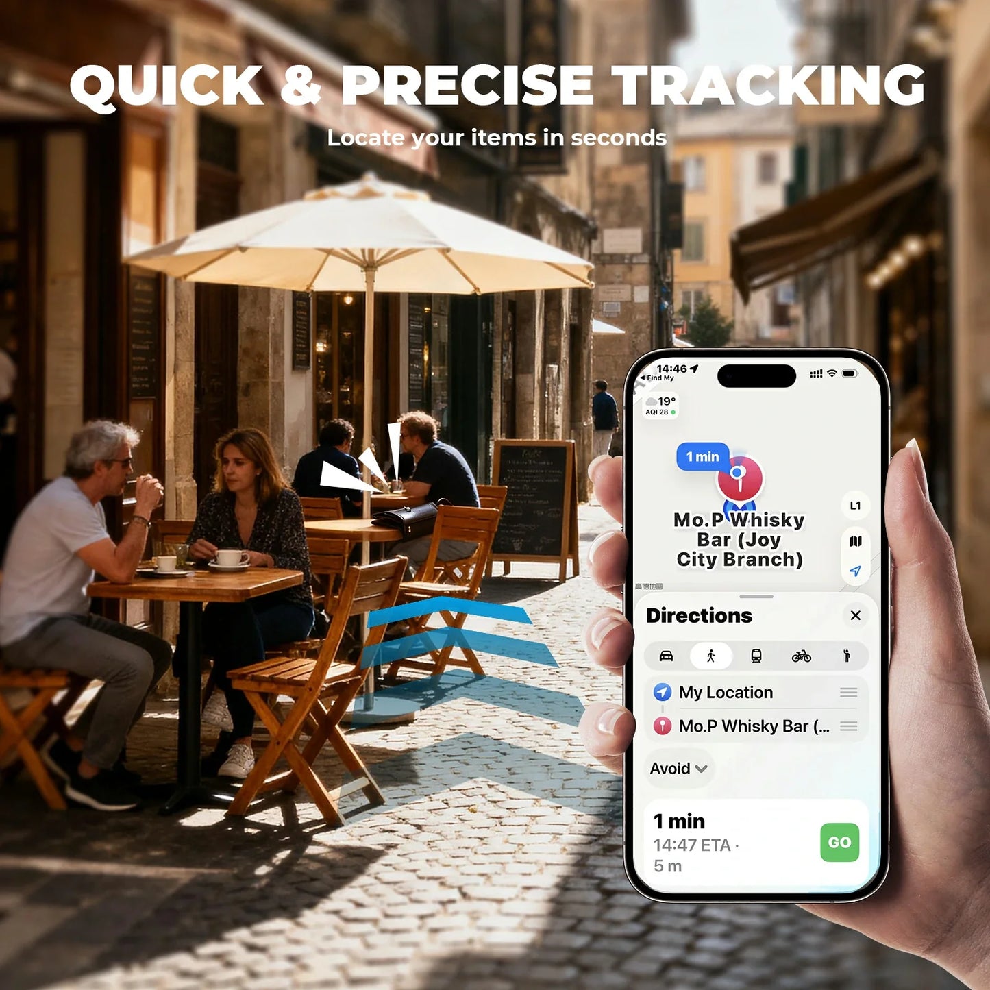 ROCKBROS bluetooth air tracker tag for apple find my ios only