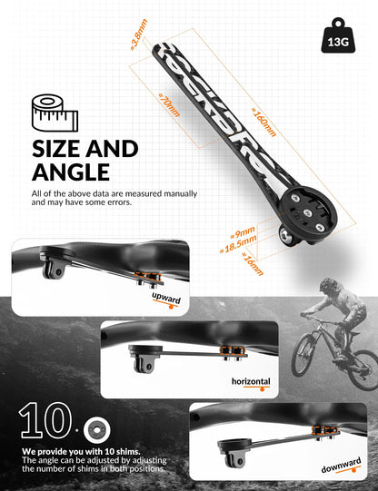 ROCKBROS carbon fiber bike computer mount for garmin bryton giant
#Type_Big Logo