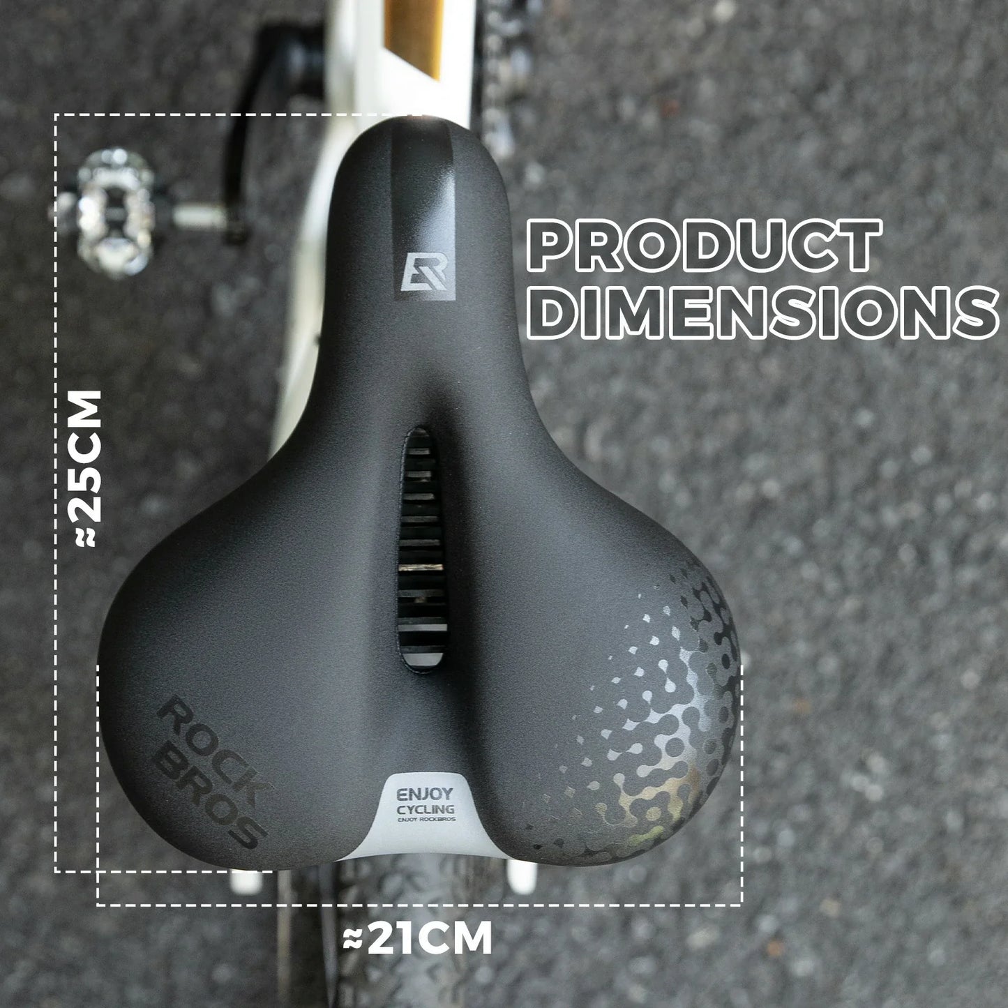 ROCKBROS Comfy Bike Seat Bicycle Saddle Wide Shock-Absorbing