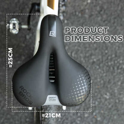 ROCKBROS Comfy Bike Seat Bicycle Saddle Wide Shock-Absorbing