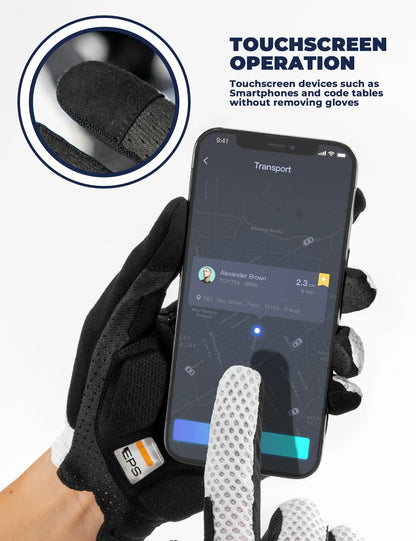 padded cycling gloves with touchscreen fingertips for comfortable and secure bike riding