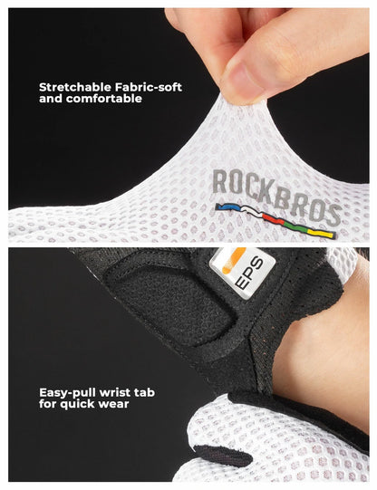 padded cycling gloves with touchscreen fingertips for comfortable and secure bike riding