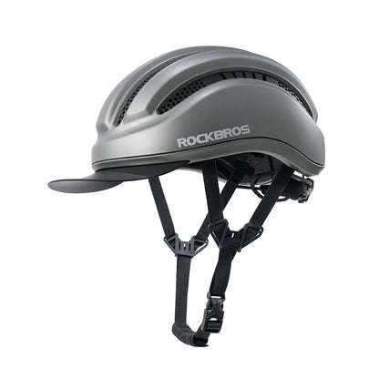 Lightweight Cycling Helmet with Magnetic Visor & Adjustable Fit#Type_Grey