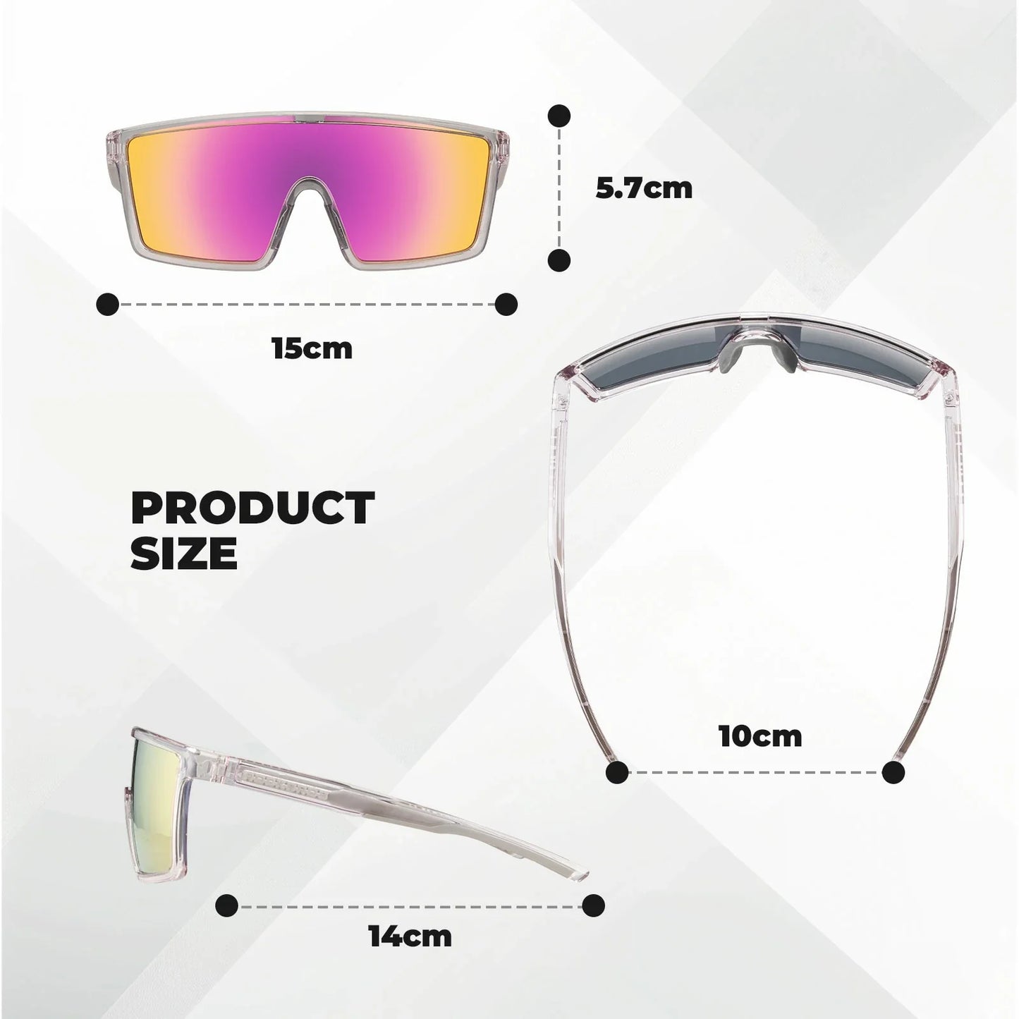 ROCKBROS cycling sunglasses photochromic polarized uv400
#Type_Polarized Lenses-Clear
