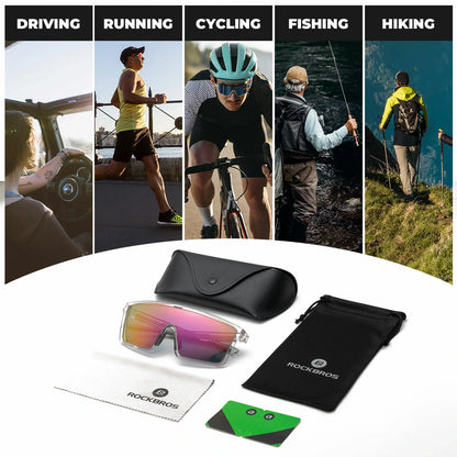 ROCKBROS cycling sunglasses photochromic polarized uv400
#Type_Polarized Lenses-Clear
