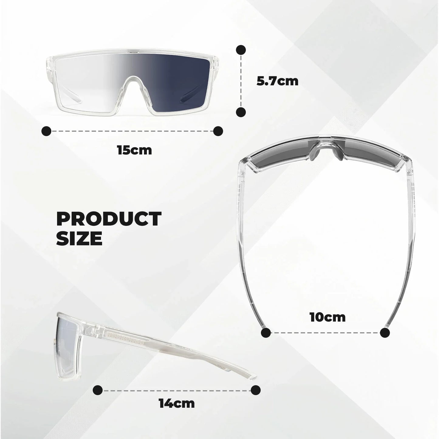 ROCKBROS cycling sunglasses photochromic polarized uv400
#Type_Photochromic Lenses-Clear