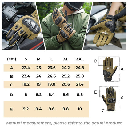 Touchscreen cycling gloves full finger design with gel padding