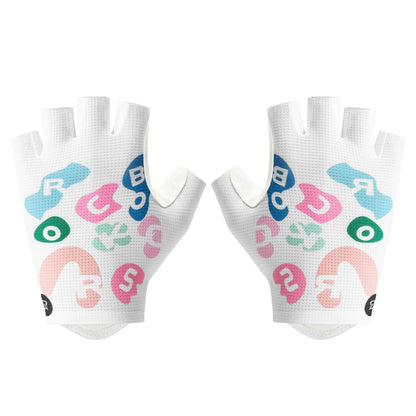 ROCKBROS half finger cycling gloves colourful breathable
#Pattern_Letter